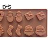 Forma na čokoládu nepřilnavá silikonová forma na pečení s vánočními prvky