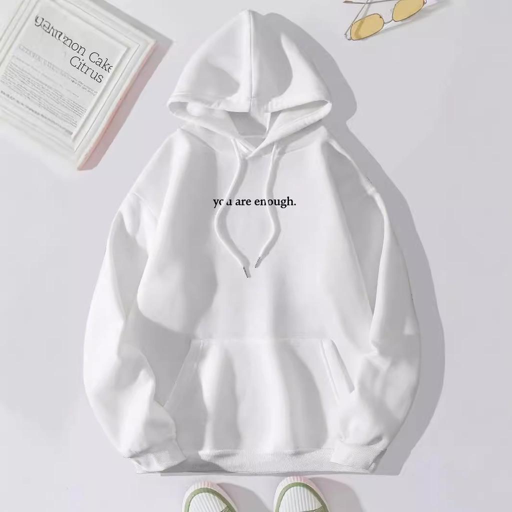 Womens Fleece Hoodie With Letter Print And Kangaroo Pocket For Casual Winter Wear