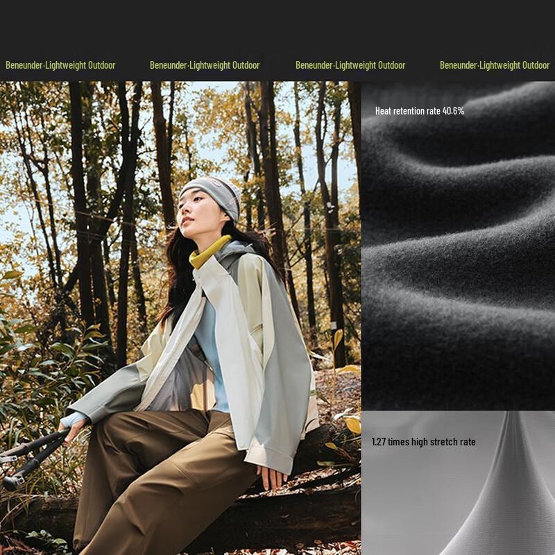 Beneunder Damen Hoch elastische Warme Softshellhose