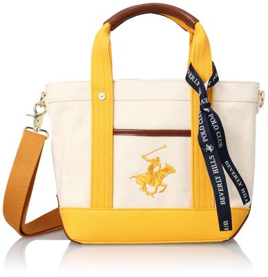 Hills Polo Tote Bag Plátěná taška SS BH1006N [Beverly Club] Slonová kost/Žlutá/Žlutá