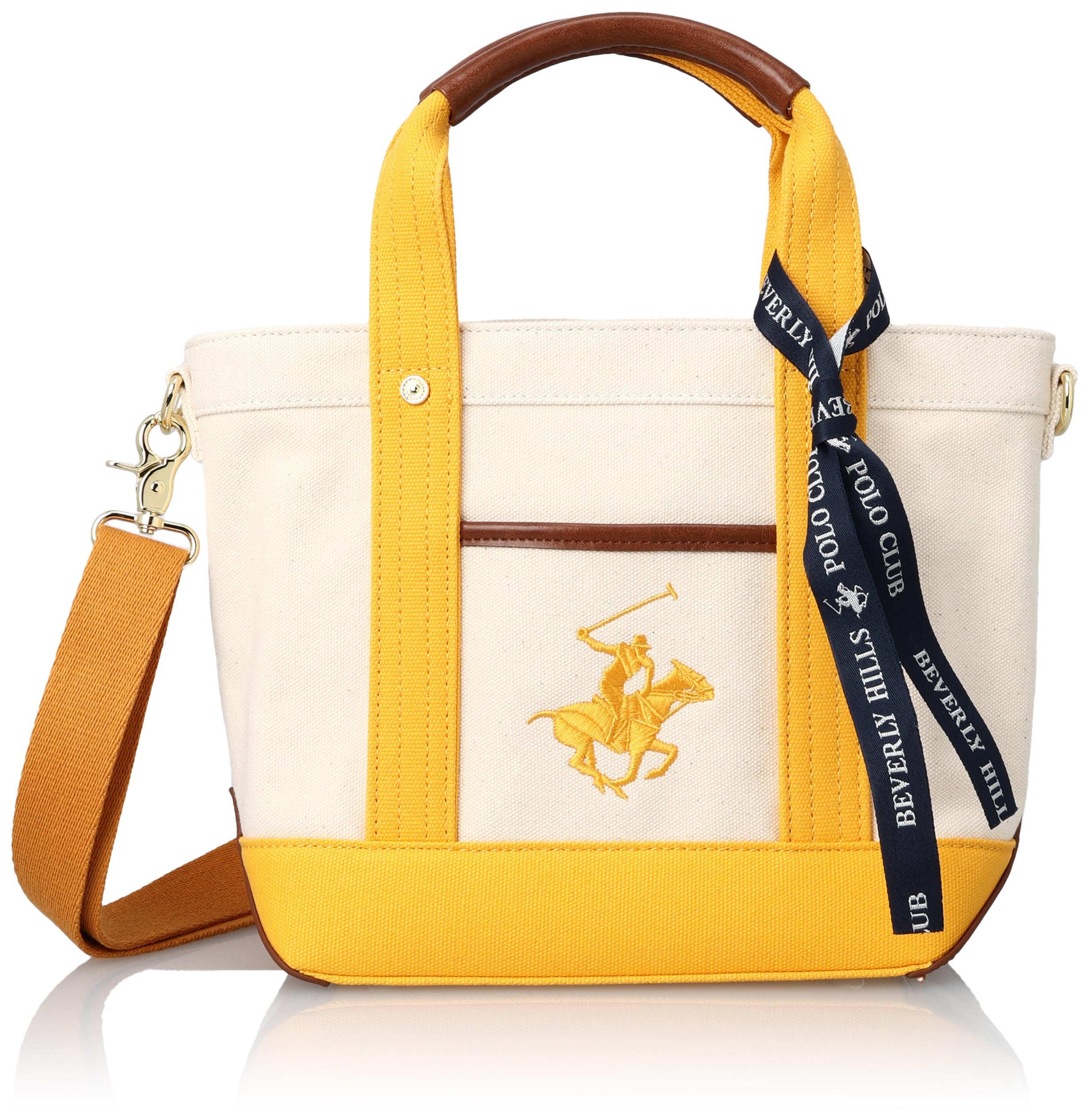 

Hills Polo Tote Bag Canvas Tote Bag SS BH1006N [Beverly Club] Ivory/Yellow/Yellow