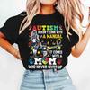 Autism Mom Shirt Autism Doesnt Come with A Unisexual Autism Awareness Puzzle Ribbon Tshirts Womens Streetwear Mama Gifts