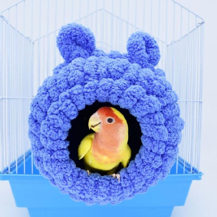 Warm Bird Nest Winter Bed Plush Snuggle House Hideout for Small Parrot Conure