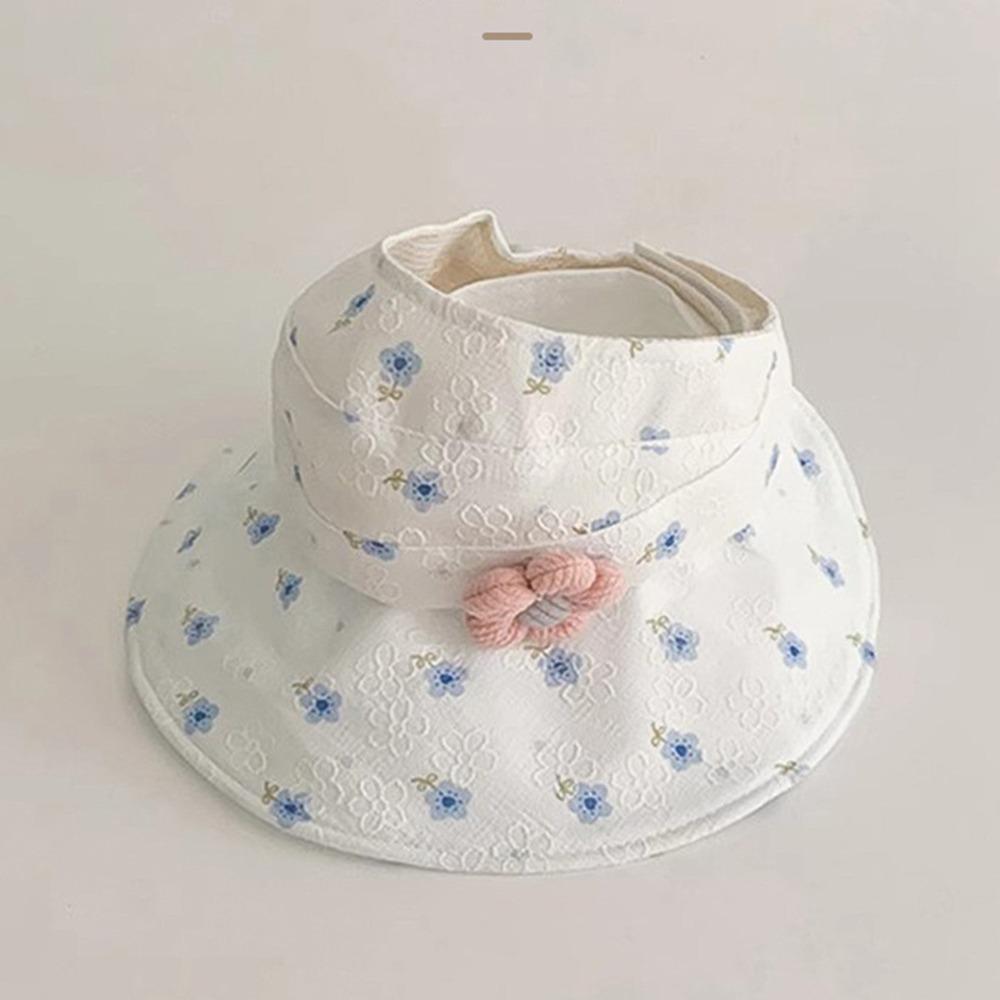 Wide Brim Empty Top Kids Sunhat Korean Style Children's Fisherman Hat Baby Sun Shading Hat Baby