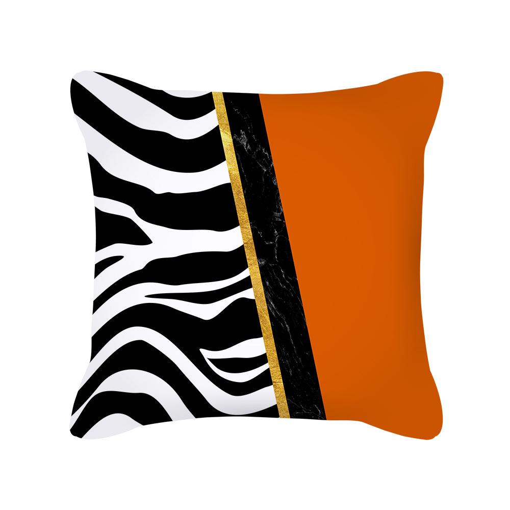 Nordische Orange Kissenbezüge Leichter Luxus Sofakissen Plüsch Einfache Geometrische Kissenhülle Orange Kissenhülle