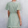 V-neck Dress Women's A-line Short Sleeved Spring Summer S-XXXL