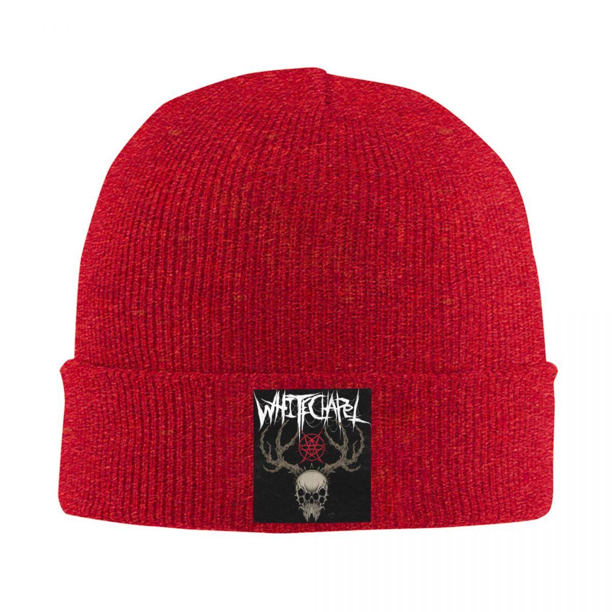 

Whitechapel Rock Metal Band Warm Knitted Cap Fashion Bonnet Hat Autumn Winter Outdoor Beanies Hats for Men Women Adult One Size