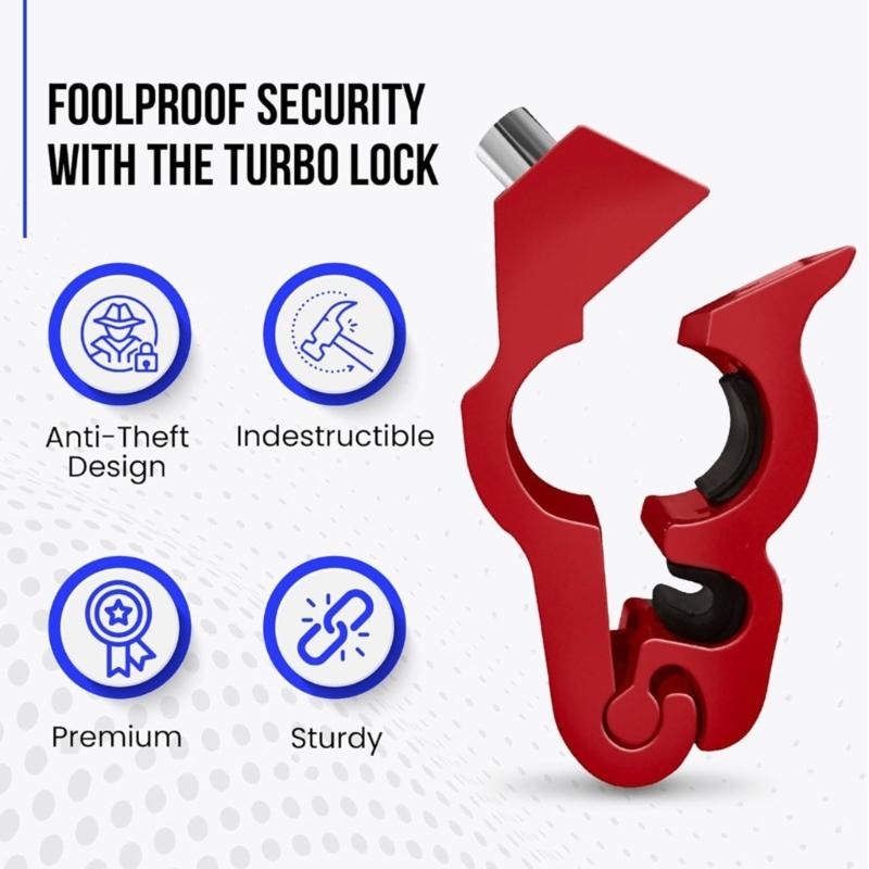Aluminium Brake Lever Lock Simple Installation Motorcycle Lock Brake Lever Lock Theft Protections Motorcycle Accessory