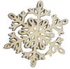 Laser Engraved Christmas Snowflake Pendant Hollow Wood Chips Diy Christmas Tree Pendant Snowflake Wood Chips 6Cm