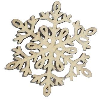Laser Engraved Christmas Snowflake Pendant Hollow Wood Chips Diy Christmas Tree Pendant Snowflake Wood Chips 6Cm