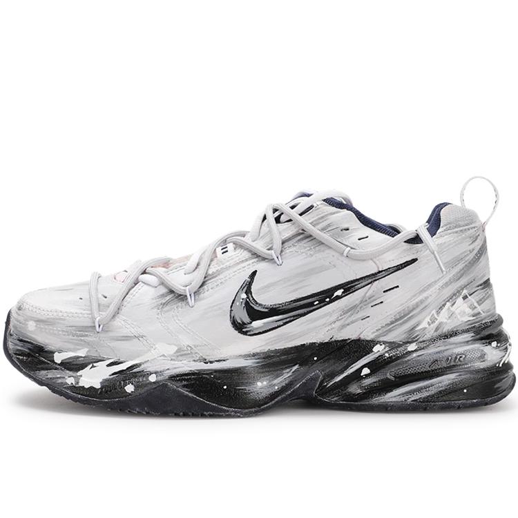 

Nike Air Monarch 4 Cushioning Slip Resistant Abrasion Resistant Low top Chunky Sneakers Unisex Gray White 415445-102(Team130-VAM) 42.5