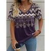 Summer Women's T Shirt Print Casual Short Sleeve 3d T Shirts Fashion Streetwear V Neck Pullover Female Clothing Shirt