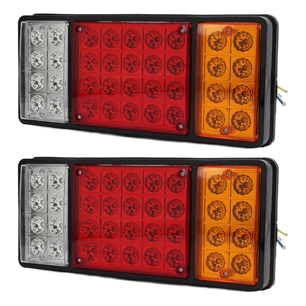 2 Pcs Rear Tail Lights 12V 36 LED High Visibility Signal Indicator Lamp for Caravan Truck