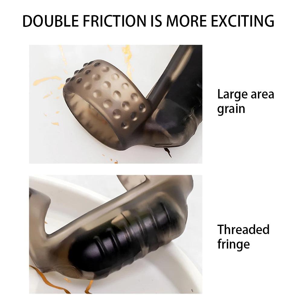 2 In 1 Male Cock Rings Peins Sleeves Soft Vibrating Ring Strap Dildo Stimulator Cock Ring Delay Vibrator For Men Sex Toys