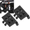 2PCS RC Servo Mount Aluminum Alloy Servo Fixed Bracket RC Steering Gear Bracket for Axial SCX24 1/24 RC Car Black