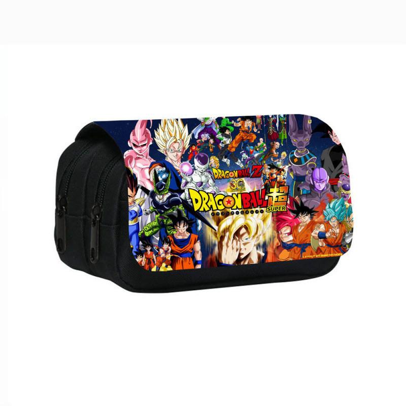 Ball Dragon Anime Character Print Student Double Layer Stationery Bag Storage