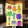 Number Blocks Plush Blanket Soft Comfortable All Seasons Perfect Gift Couch Office Nap Outdoor Travel Blanket