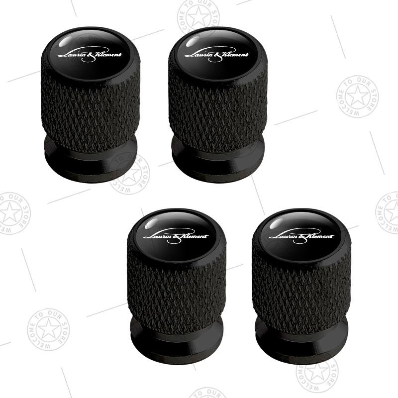 BYCP2 4pcs L&K Logo Car Wheel Tire Valve Caps Air Stem Aluminum Accessories For Skoda Superb Fabia Kodiaq Kamiq Octavia VRS Sport Line