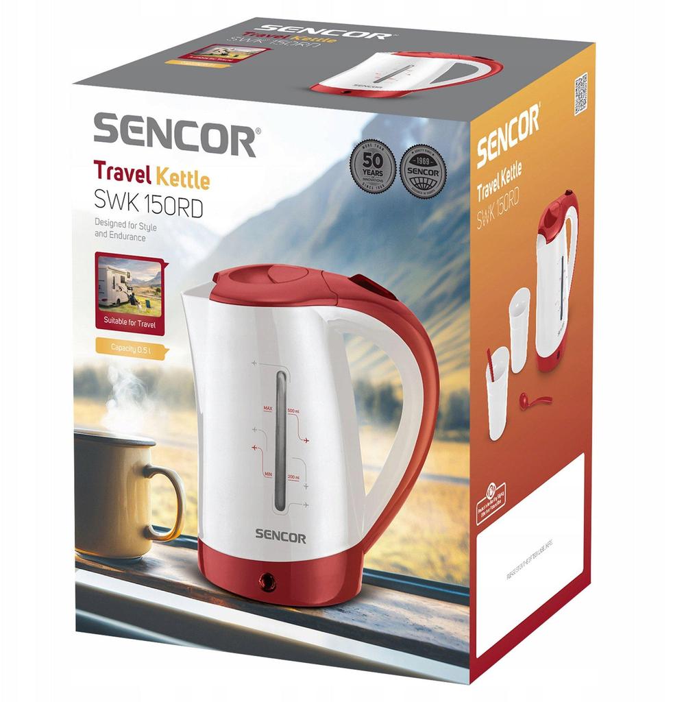 Sencor SWK 150rd Electric Kettle 0.5L Red/White