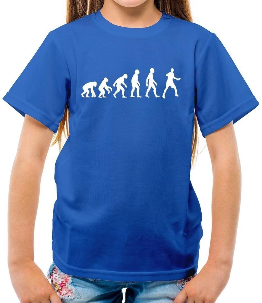 Evolution of Man Table Tennis - Kids Boys Girls T-Shirt Tees Top Ping Pong Equipt Bat Ball