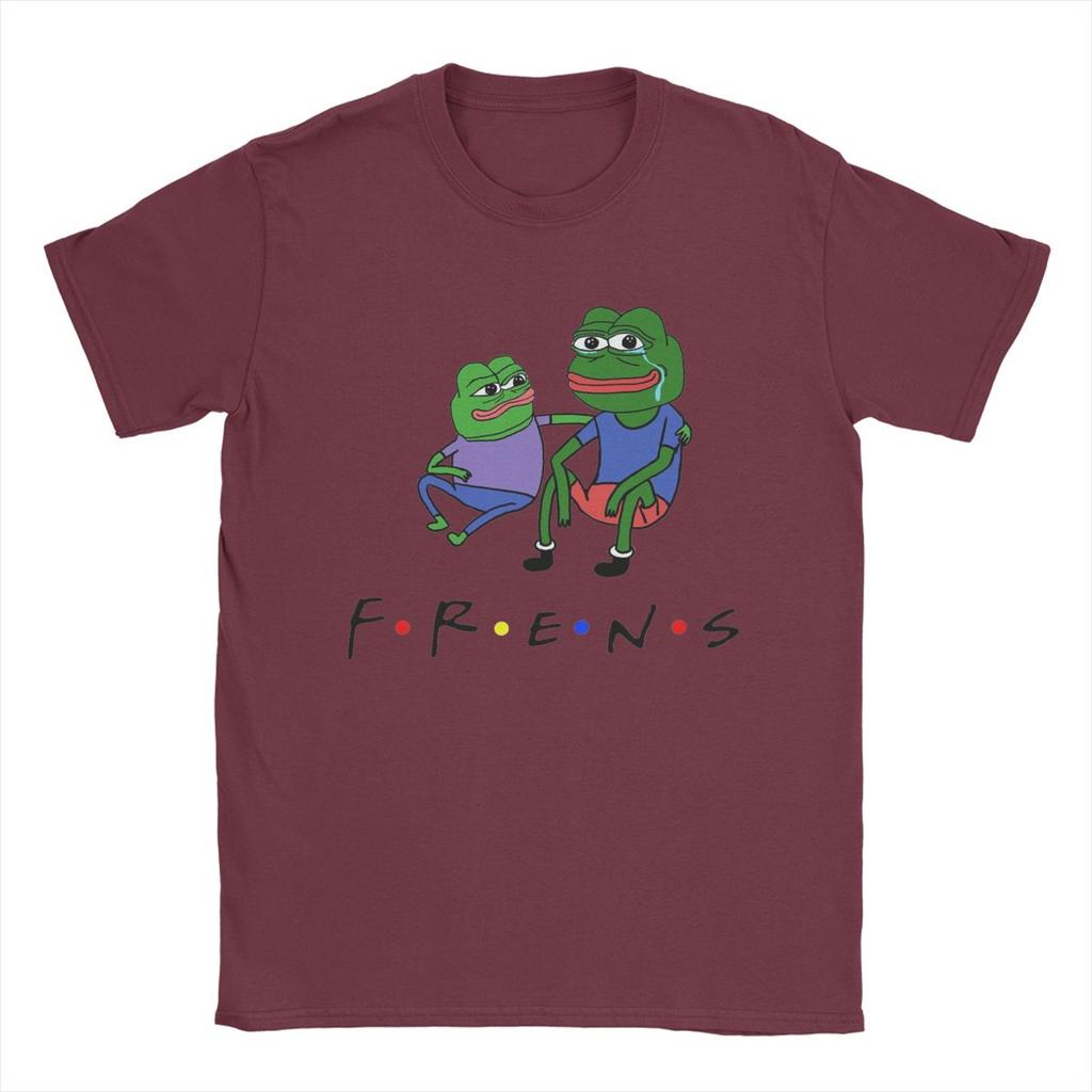 Pepe Frens T-Shirts für Herren Baumwolle Vintage T-Shirts Rundhals T-Shirt Kurzarm Kleidung Geschenk