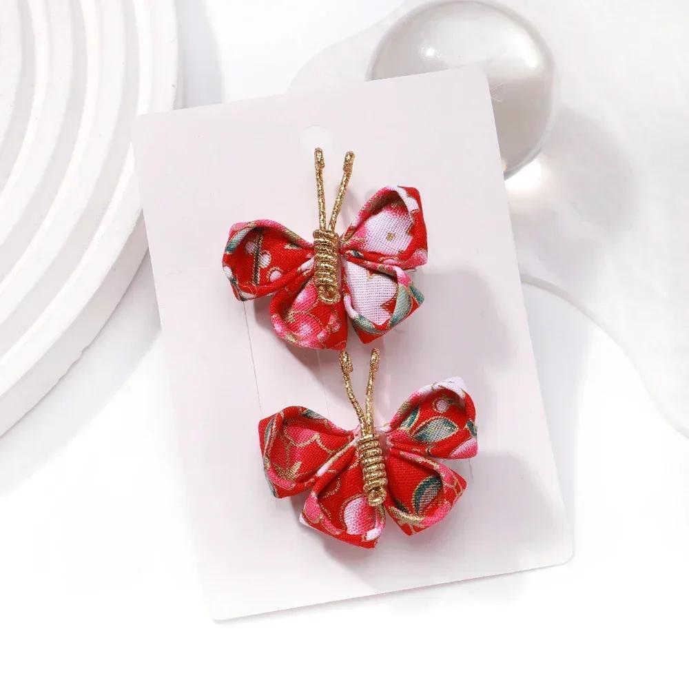 2pcs/lot Exquisite Bow Hairclips with Sequin Hair Bangs Hair Pins Girls Kniting Hairgripes Cute Barrettes Kids Hair Accessories