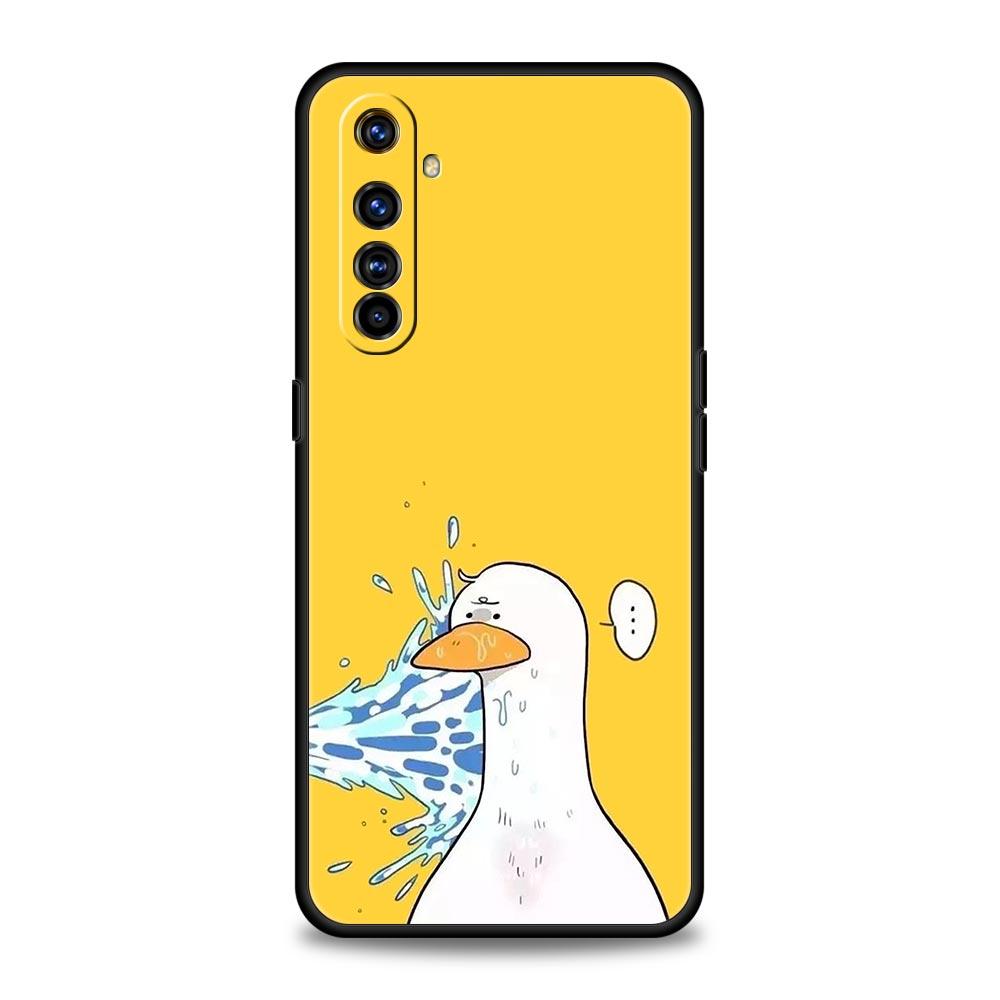 For Realme GT Neo 2 3 3T 5 Case For Realme 12 11 5G 10 9 8 5G 7 6 GT5 GT3 GT2 Pro Plus C21 C11 C25 Cover Cartoon Duck Goose Game