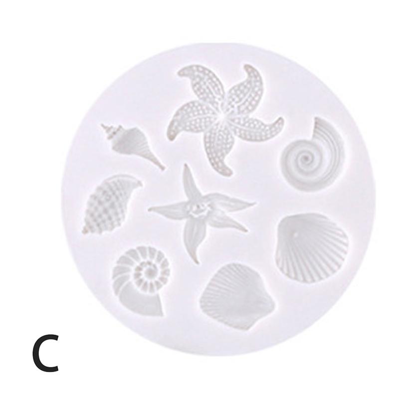 Sea Animal Mold Diy Seahorse Sea Star Shell Silicone Mold Cake Decoration