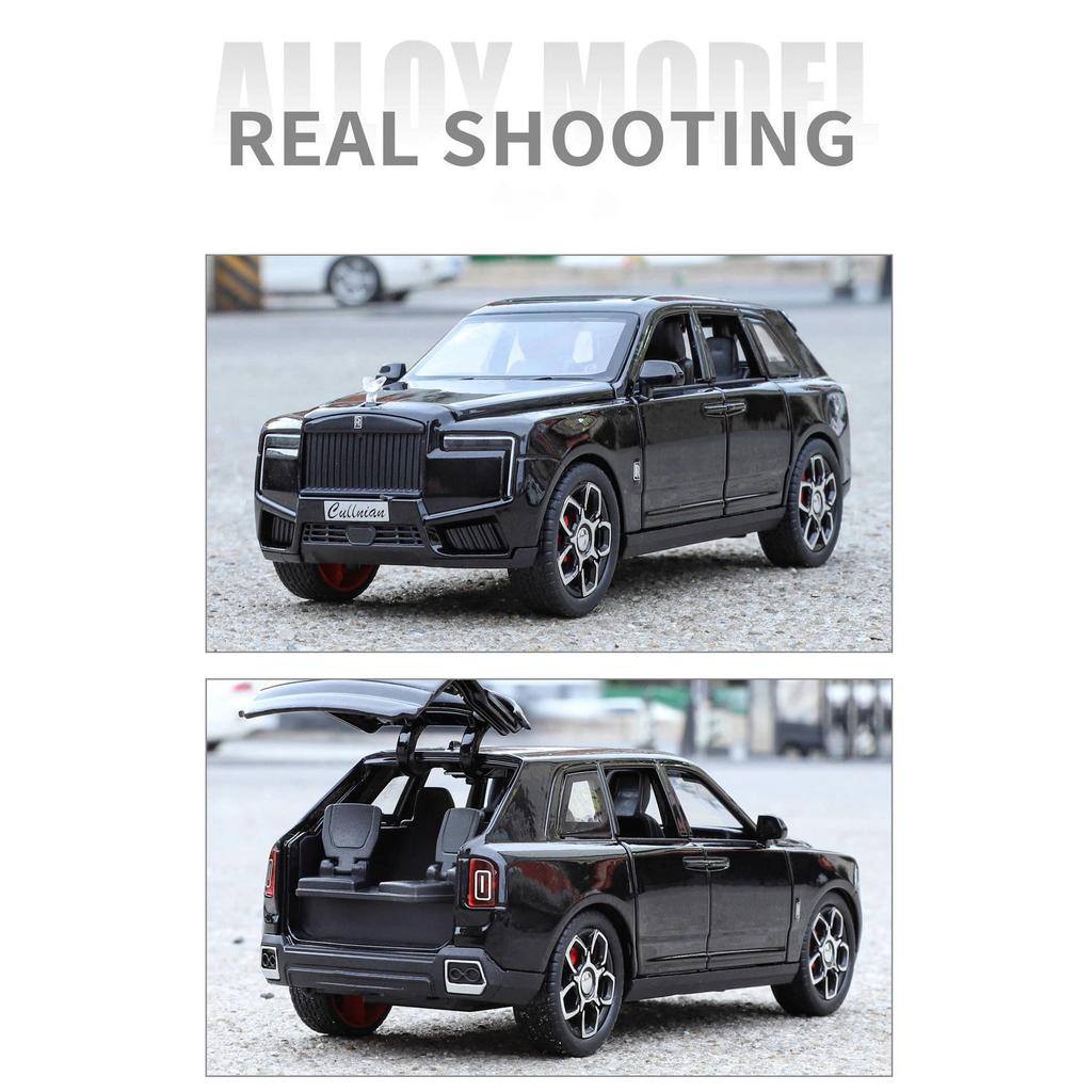 NEW 1/32 Rolls-Royce Cullinan SUV Alloy Car Model Sound and Light Pull Back Children's Toy Collectibles Birthday Gift