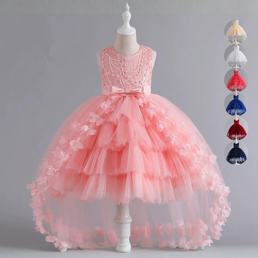 Vestito Principessa per Bambina Abito da Sposa Vestito Formale da Festa per Bambini
