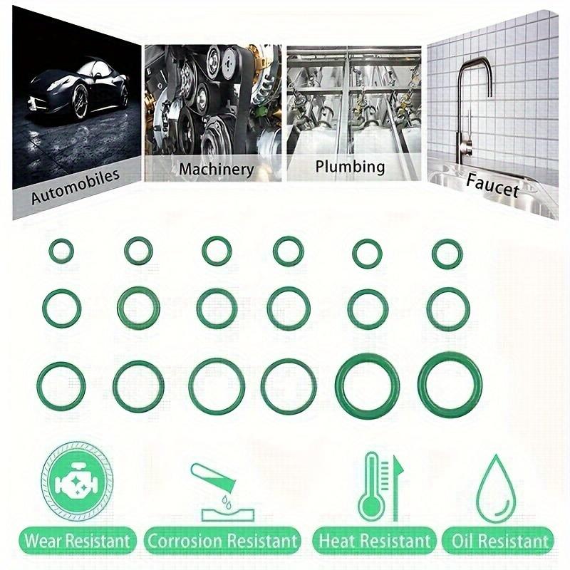 530 Stück sortierte O-Ringe aus Gummi für Automobilanwendungen – Größen von 6,8 mm x 1,9 mm bis 17 mm x 2 mm