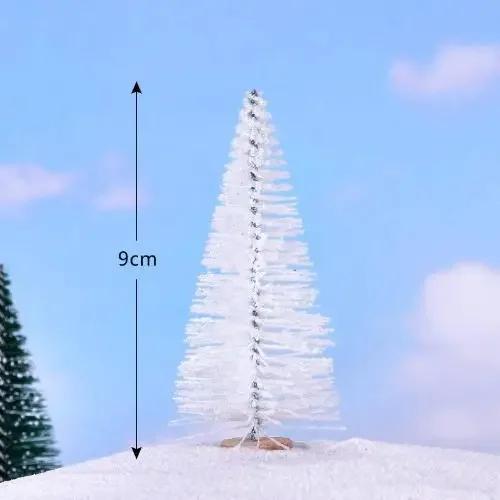 Sisal Snow Landscape Architecture Tree with Small Miniature Christmas Trees for Tabletop Decor Crafts