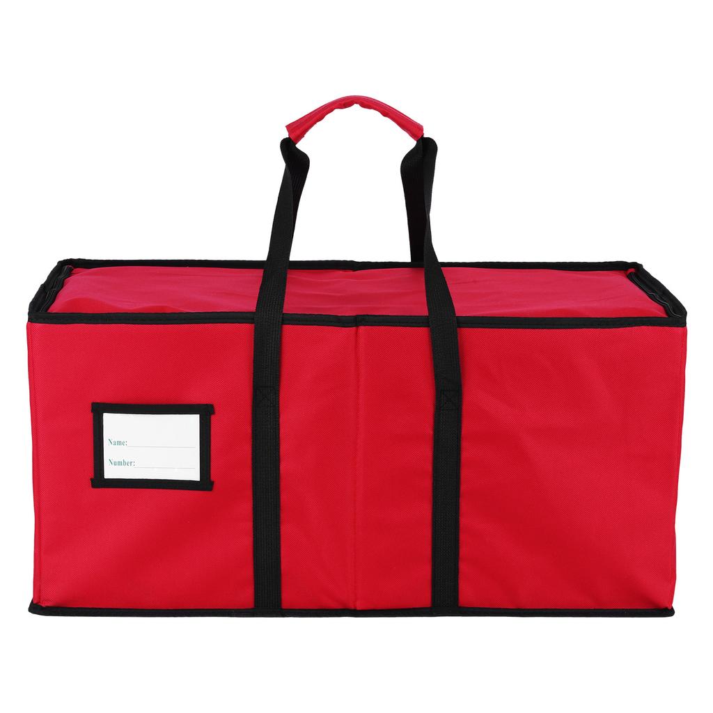 Red Oxford Christmas Ornaments Container Bin Stores Up To 128 3Inch Holiday Ornaments Xmas Decor Storage Organizer