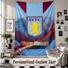 Custom Tapestry Wall Hanging, Aston Villa Personalized Name Text Home Wall Decor
