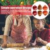 Christmas Cookies Cutters Cartoon Pumpkin Pressable Biscuit Mold Plastic Hand Pie Press Mould Cookie Stamp Baking Pastry Tools