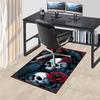 1pc Skull Raven Carpet Anti Slip Polyester Floor Mat for office.Bedroom