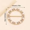 Ring Inlaid with Pearls and Rhinestones Metal Silk Scarf Buckle for Women’s Fashion Versatile Clothing Scarf Decorative Buckle