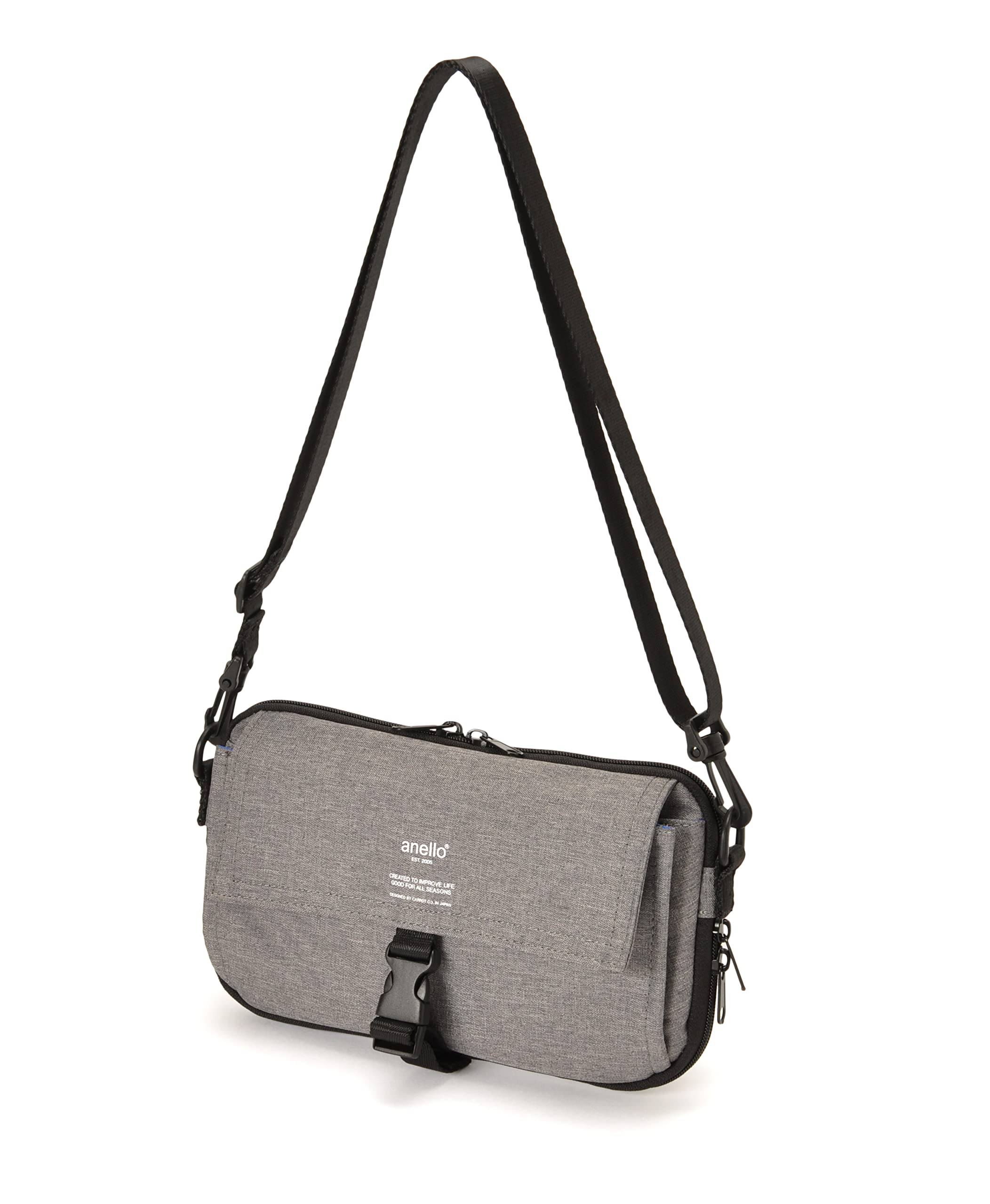 

Anello THE DAY AT-H1152 Mini Shoulder Bag with Expandable Wallet Pocket and Multiple Storage, Gray