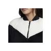 Nike Black And White Panda Print Logo Zipper Plush Casual Jacket Women Jacket 939389-010