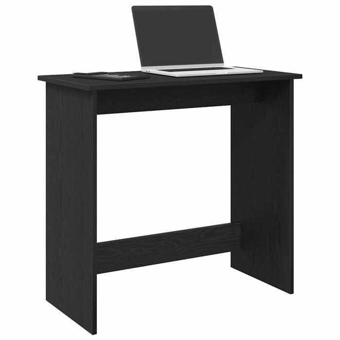 VidaXL Bureau noir 80x40x75 cm bois d'ingénierie, bureau, bureau d'étude,, bureau d'ordinateur, mobilier de bureau à 860455