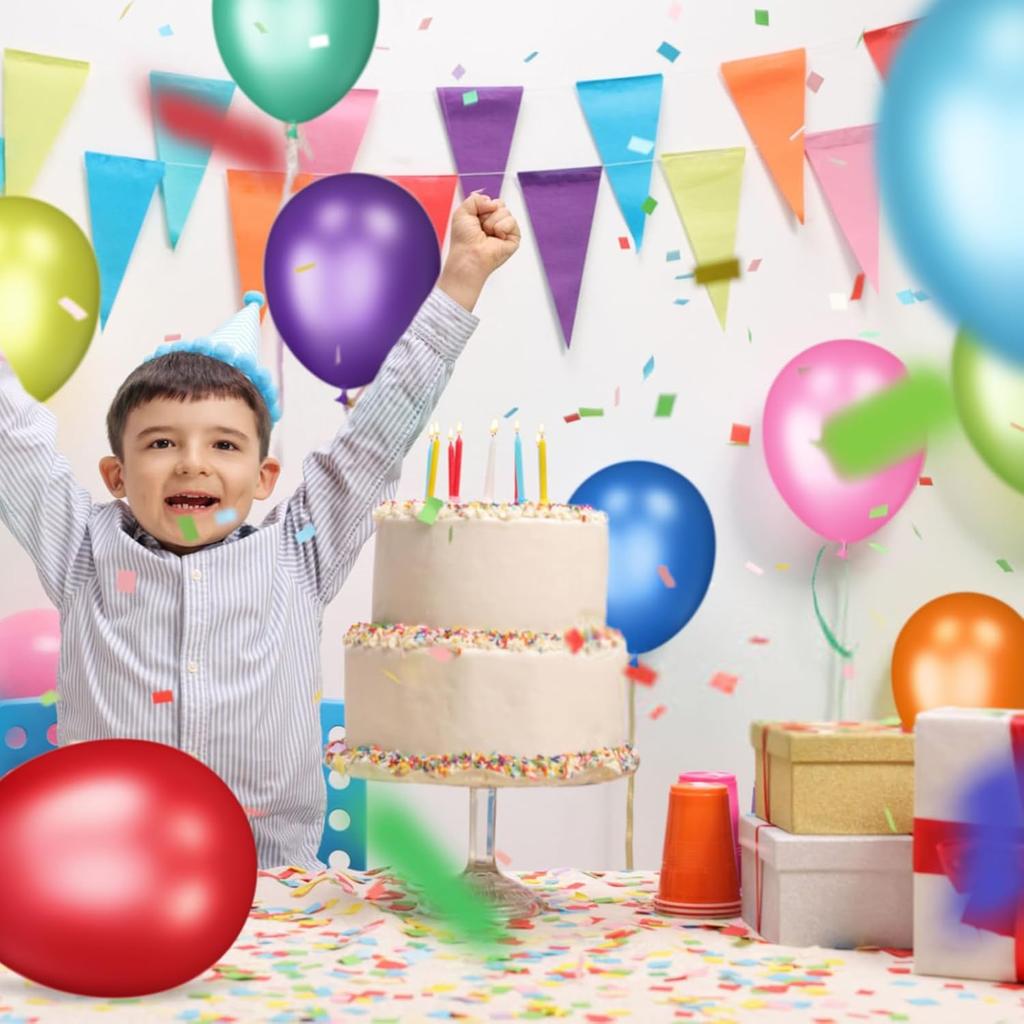 120Pcs Balloons Assorted Colors,12 Inch Latex Party Balloon for Birthday Party, Light Multi Color Ballons Rainbow Balloons for Wedding Baby Shower