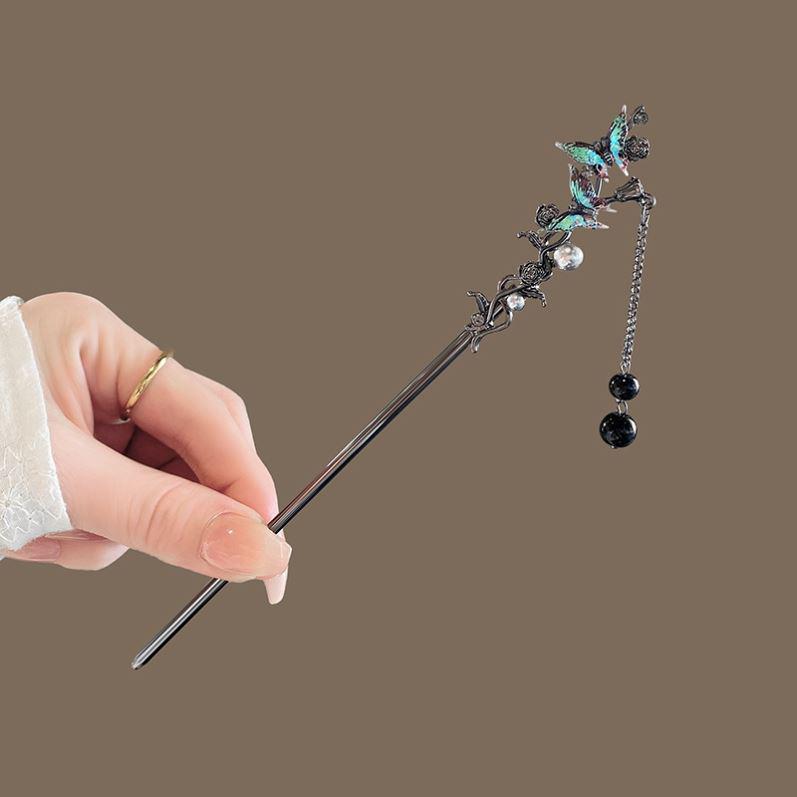 Vintage Chinese Style Hairpin for Updos - Elegant Retro Hair Stick with Tassel for Qipao