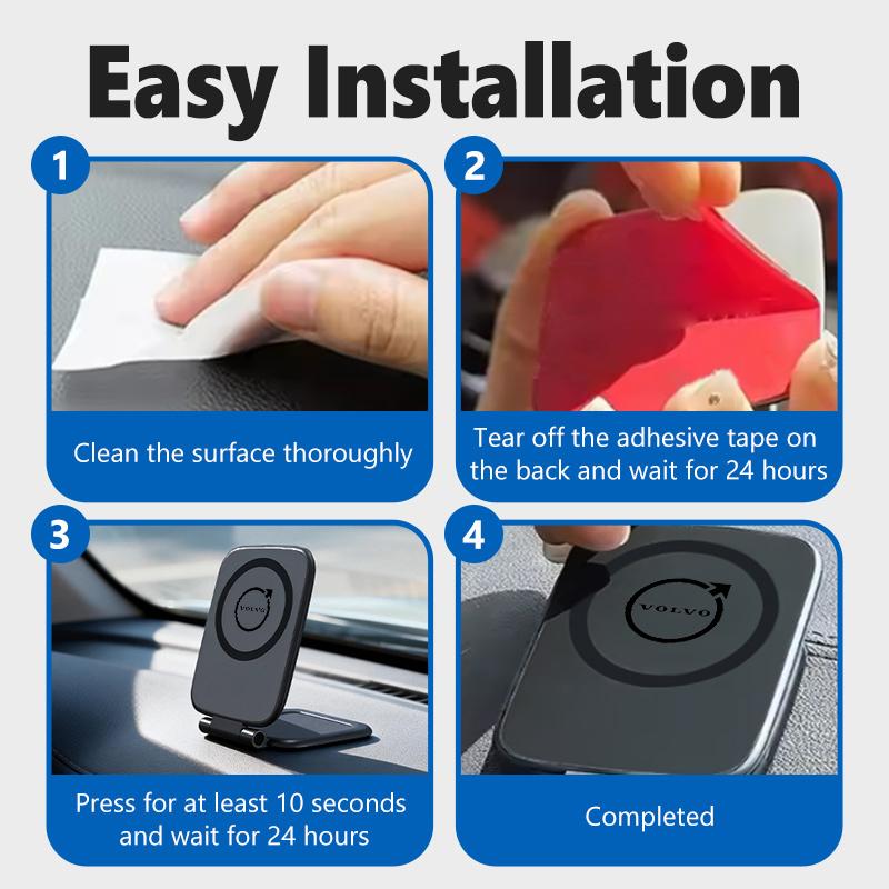 Foldable Magnetic Car Phone Holder Air Vent Dashboard Mount Universal Stand For Volvo V60 V50 V40 S80 S60 S90 C40 XC40 V70 XC70 ari963