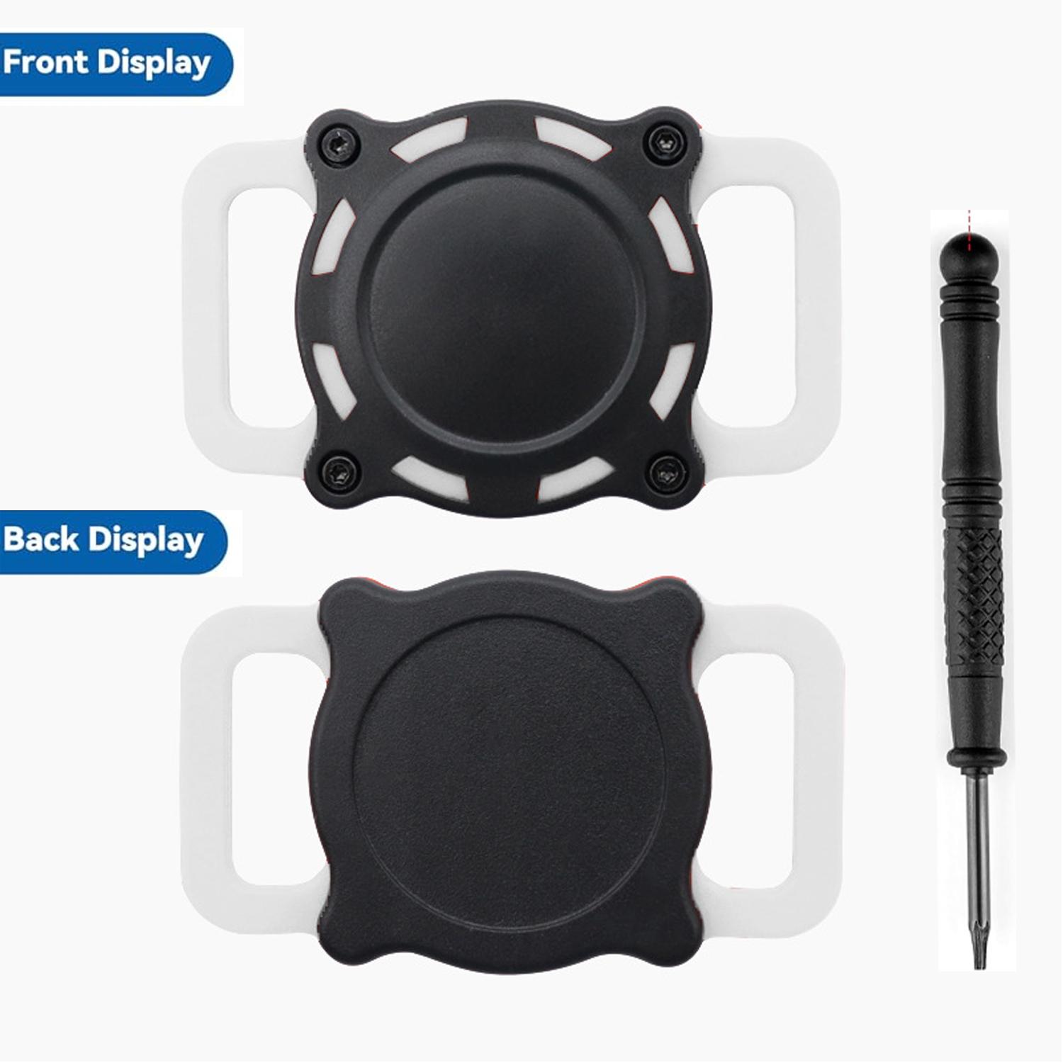 Waterproof Airtag Dog Collar Holder, Shockproof, Ultra-Durable, Plastic  Silicone Pet Case for Air Tags,  Protective Collar Small 1.5cm Width