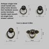 Cabinet Pull Handle Zinc Alloy Decorative Retro Door Furniture Drawer Knob Cupboard Gate Window Drop Vintage Replacement