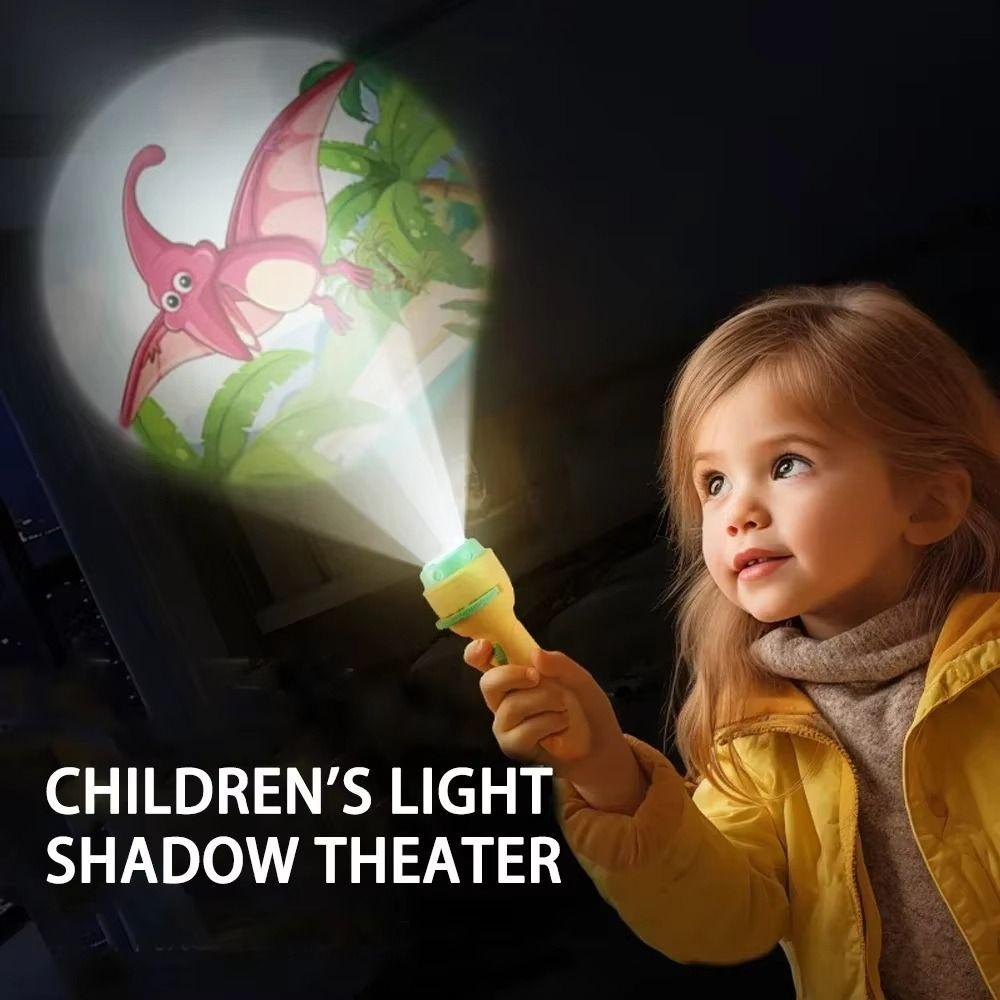 Puzzle Design Projection Flashlight 80 Patterns Cartoon Projector Baby Development