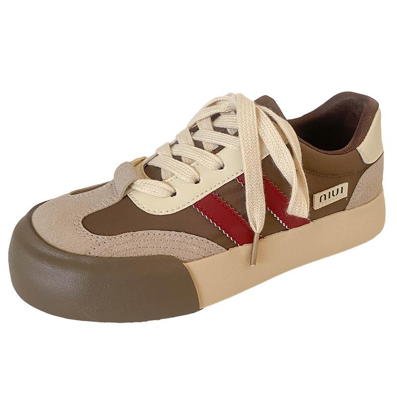 

6560 latex insoles/platform Dexun shoes women s shoes ins tide 2024 new niche chic retro Korean board shoes 35