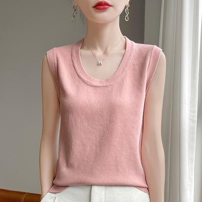 Estate Nuovo Maglione Lavorato a Maglia Top Base Layer Slim Casual Semplice e Largo Top All'Americana