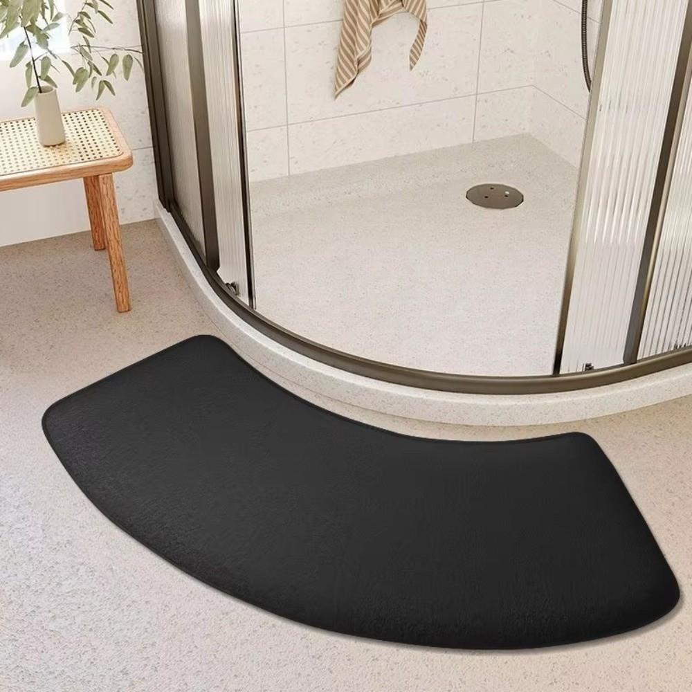 Non-slip Shower Room Door Mat Curved Toilet Bathroom Foot Mat PVC Bathroom Mat Entrance Mat