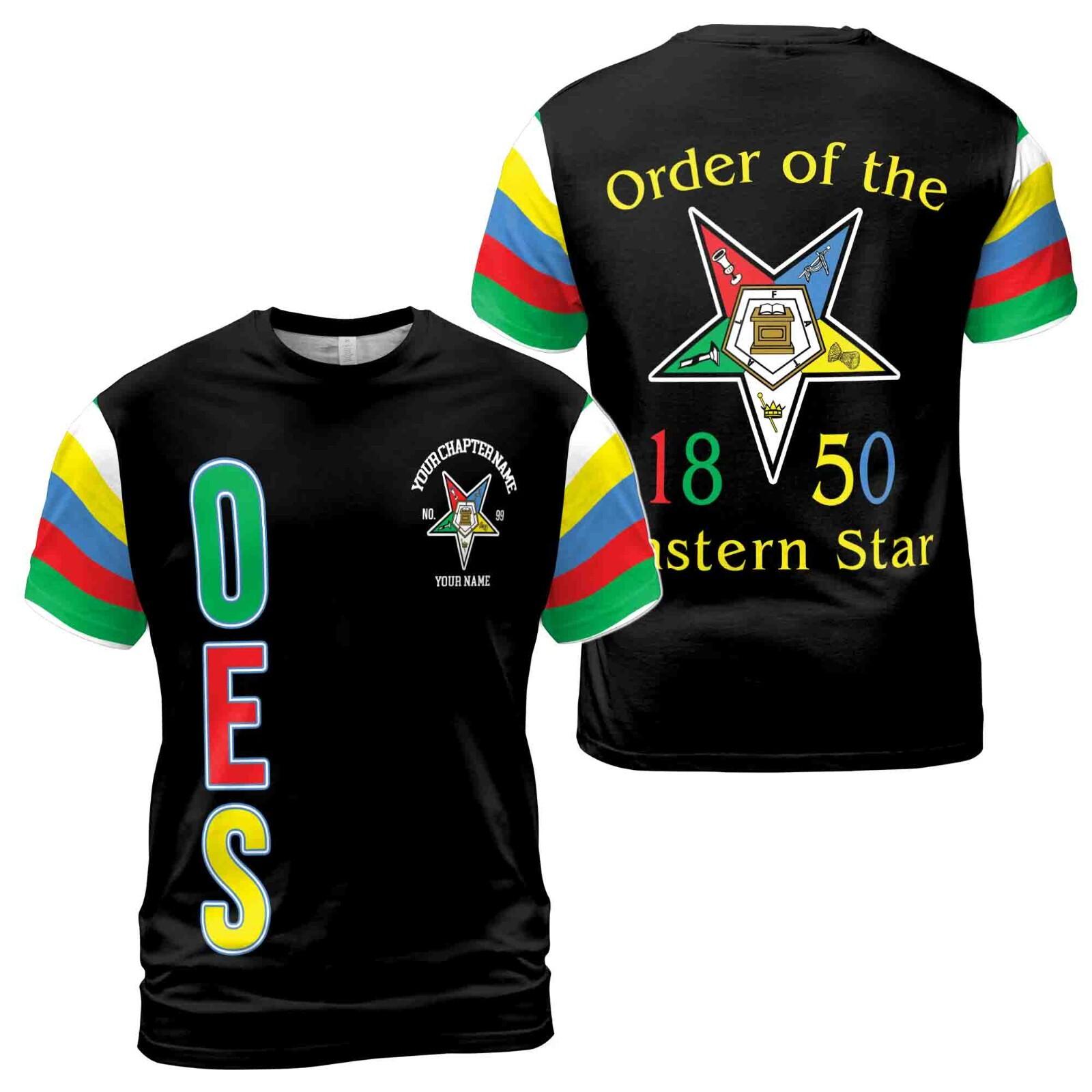 Personalized Order of the Eastern Star OES 1850 Men s T-shirt S-5XL XXL